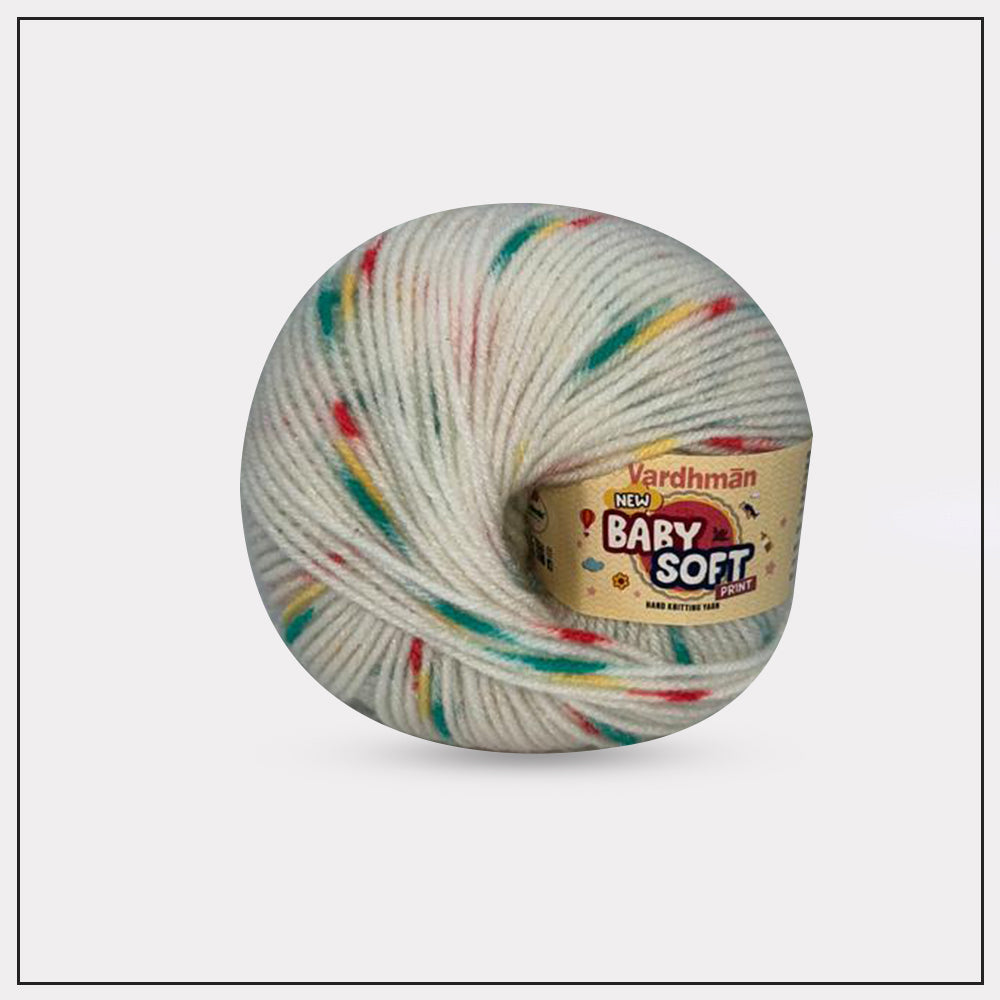 Baby Soft Print Knitting Yarn