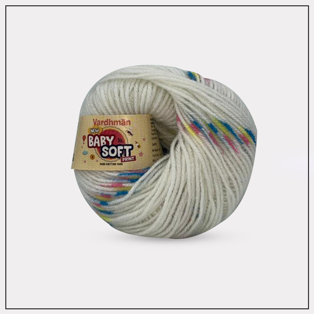 Baby Soft Print Knitting Yarn