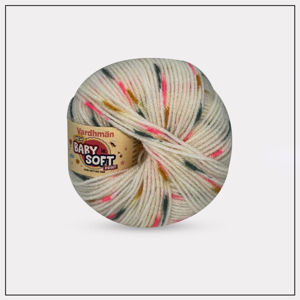 Baby Soft Print Knitting Yarn