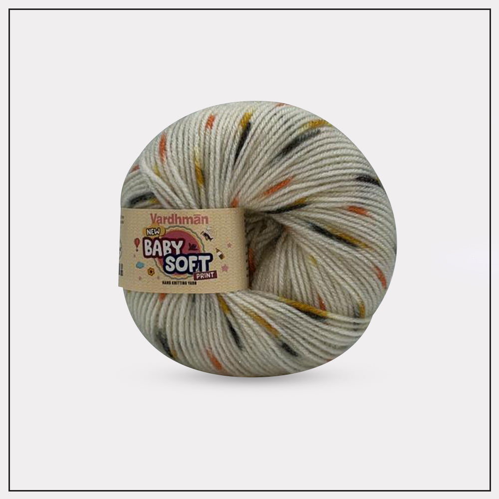 Baby Soft Print Knitting Yarn