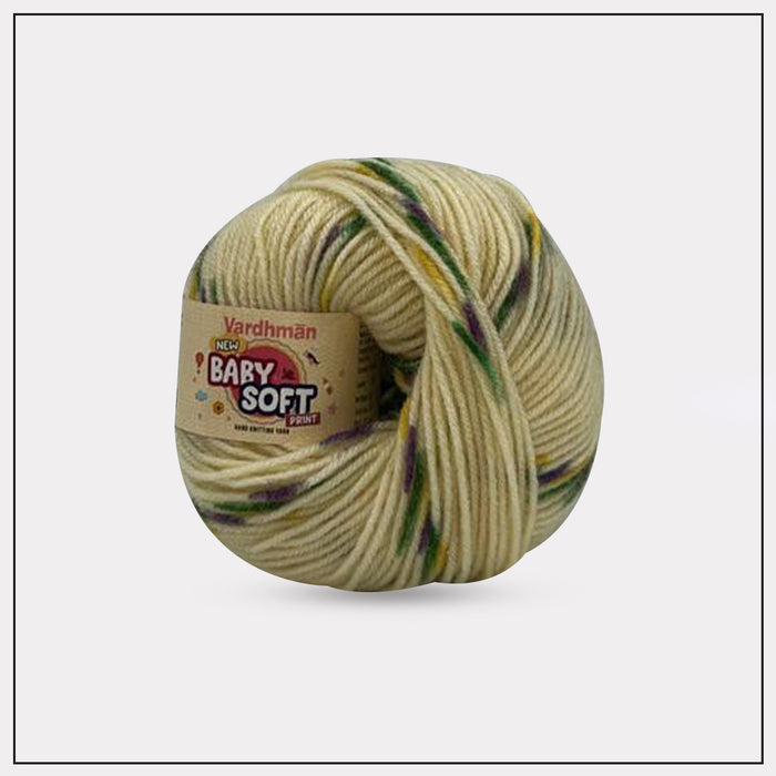 Baby Soft Print Knitting Yarn