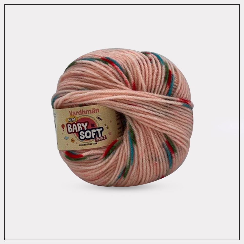 Baby Soft Print Knitting Yarn